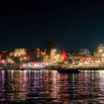 evening ceremony at the ganges river in varanasi